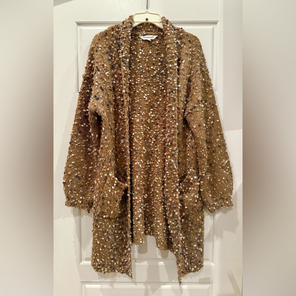 Davi & Dani Confetti Knit Cardigan- Size Large